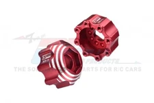 GPM 8x32 to 17mm Aluminum 1/2"Offset Hex Adapter(2pcs,Red)For Pro-line Wheels