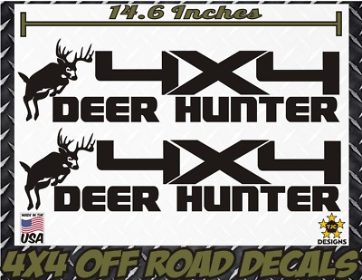 4x4 Offroad Decals GLOSS BLACK Ford F150 Super Duty Deer Hunting Buck