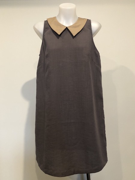 FINDERS KEEPERS Women’s Grey Mod Mini Backless Shift Dress, Size Small 