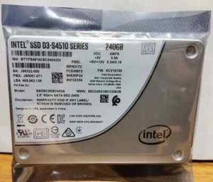 Intel S4510 Series 240GB SSD 6Gb/s 2.5" SATA III SSDSC2KB240G8 Solid State Drive