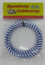 Blue & White Speedway Cable Wrap trim Coil Cover Motorcycle /  Bike / Scooters
