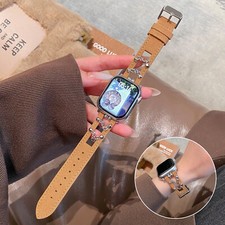 Slim Leather Band For iWatch Series 10/9/8/7/6/5/4/3/2/1/SE/Ultra Unique Strap