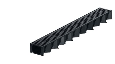 1m ACO Hexaline 2.0 Entwässerungsrinne mit 2 Gussrosten á 50cm Rinne Bodenrinne