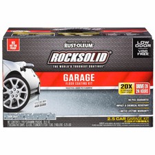 RockSolid Polycuramine Garage Floor Coating Dark Gray Kit 2.5 Car Garage Kit