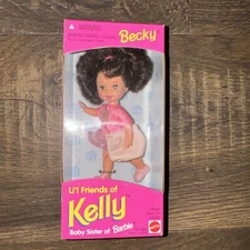 VINTAGE NEW IN BOX 1995 MATTEL BECKY LI'L FRIENDS OF KELLY BARBIE DOLL #14906