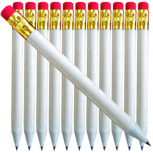 60 Pcs Golf Pencil Erasable Short Pencils Half with Eraser Office
