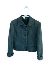 Lauren Ralph Lauren Womens Size 4 Blazer Jacket 5 Button Tweed Linen Business Ca