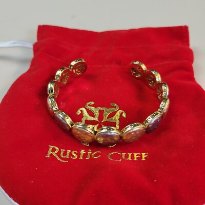 RUSTIC Cuff Unique Brass and Silver Bracelet, Bag Included
