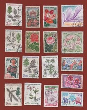 32 timbres oblitérés - NATURE ET FLEURS   .....  (Ref. L6120)