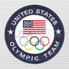 2024 Olympic Team USA Patch 100% Embroidered Patch Emblem Sew-On Patch Blue Clr