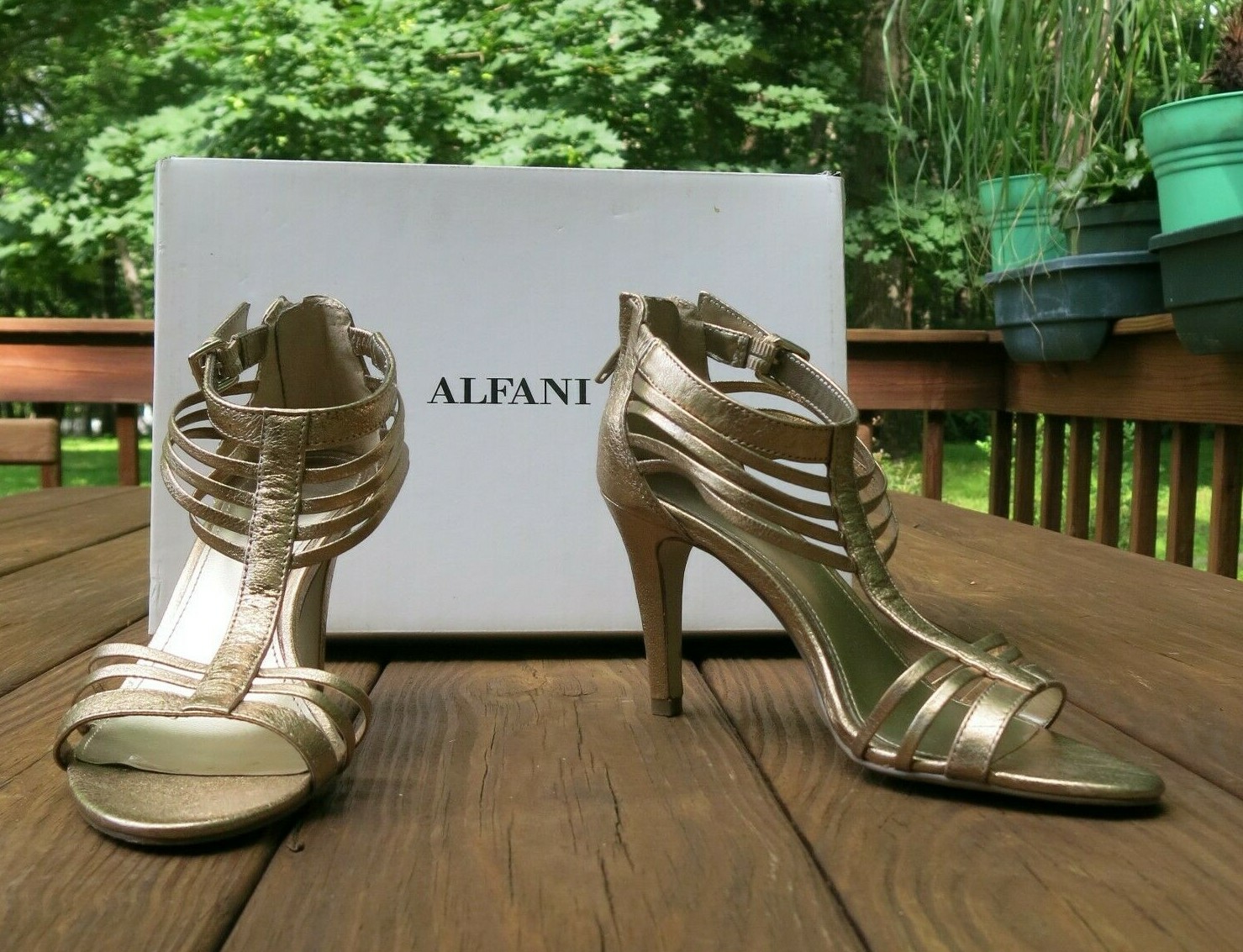 APL ALFANI Lumi sandali con tacco gladiatore oro donna 6 M