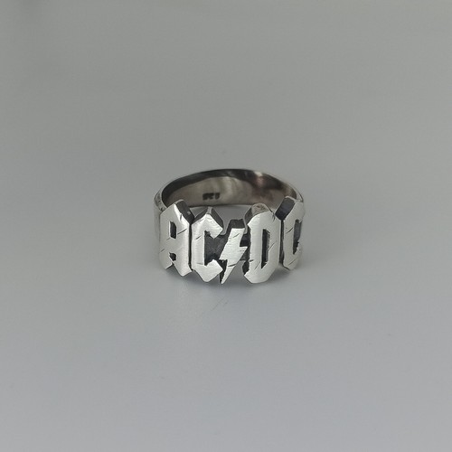 AC/DC 925 Sterling Silver Ring -Heavy Metal Ring -Music Ring -Rocker ...