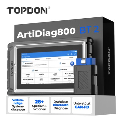  TOPDON Artidiag800 BT 2.0 Profi KFZ OBD2 Diagnosegerät ALLE SYSTEM Bluetooth DE