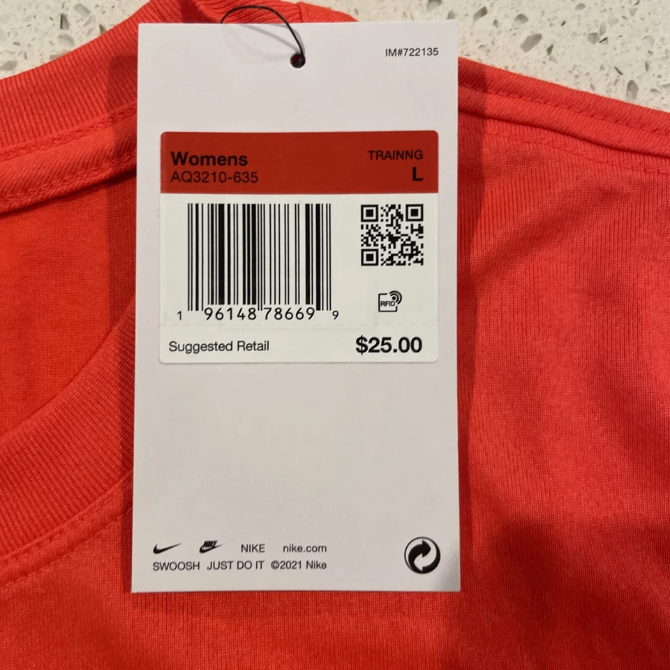 Camiseta Nike Dri-Fit Legend Crew para mujer AQ3210-635 roja universitaria grande Foto 3 de 4