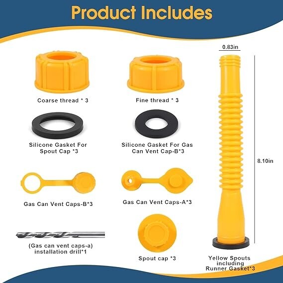 Gas Can Spout Replacement ，Gas Can Nozzle Kit eBay