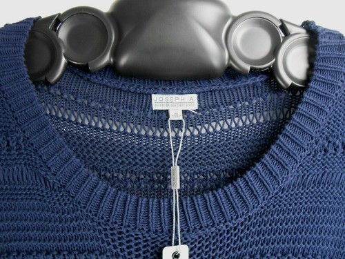 JOSEPH A. Women Top Blue Knit Crop Sweater Size XL MSRP $78 (N8) - Picture 2 of 9