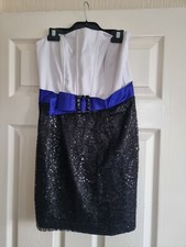 Vtg Jessica Mcclintock Gunne Sax Mini Strepless Sequin Party Dress Satin Size 7