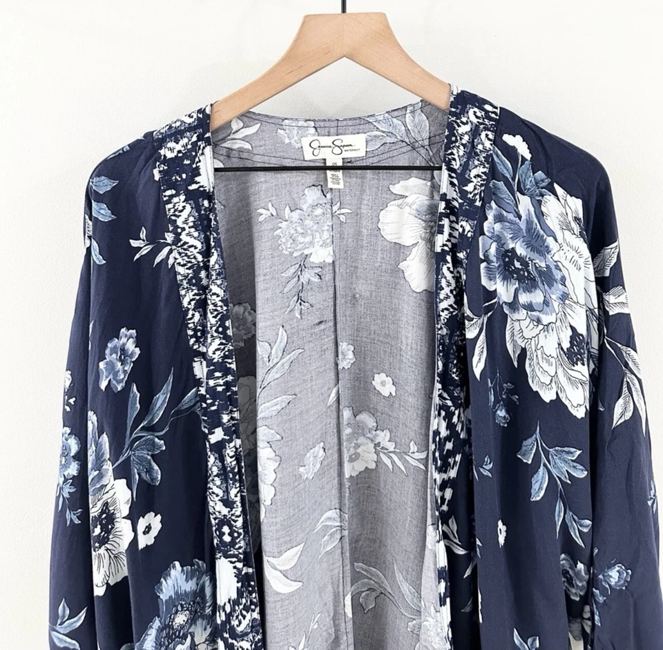 Jessica Simpson Maternity Floral Kimono Navy, One Size - Image 2 of 4