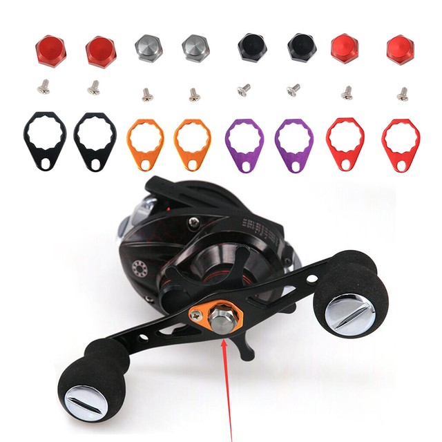 Fishing Reel Handle Crank Nut Plate Screw Cap Fishing Reel Left/Right