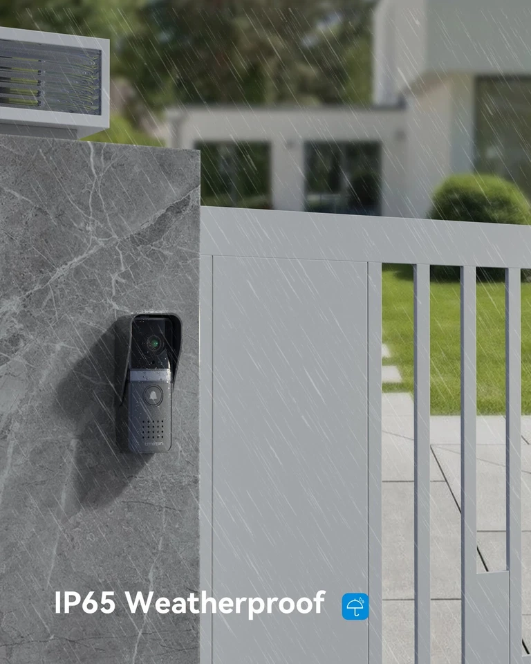 TMEZON Video Doorbell Door Phone Camera Intercom Entry System 2X7'' LCD Monitor - Image 4 of 4