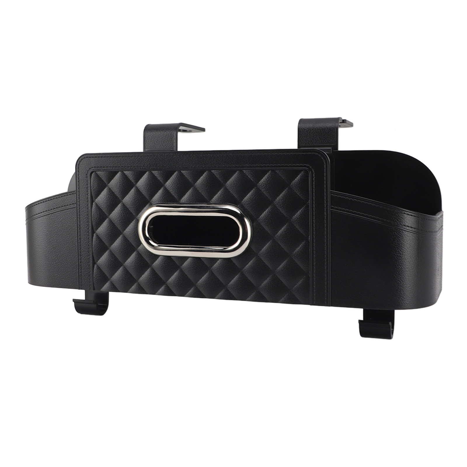 Plastic Car Back Seat Organizer Headrest Tissue Box Cover With Cup