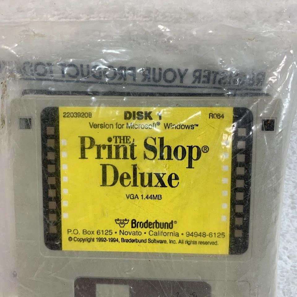Vintage 1994 IBM Broderbund The Print Shop 1.44 3.5" Diskettes for Windows New - Image 2 of 4