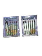 Lot Of 2 Accoutrements Cocktail Swizzles 6 Pack Pink Hula Dancers Drink Stir