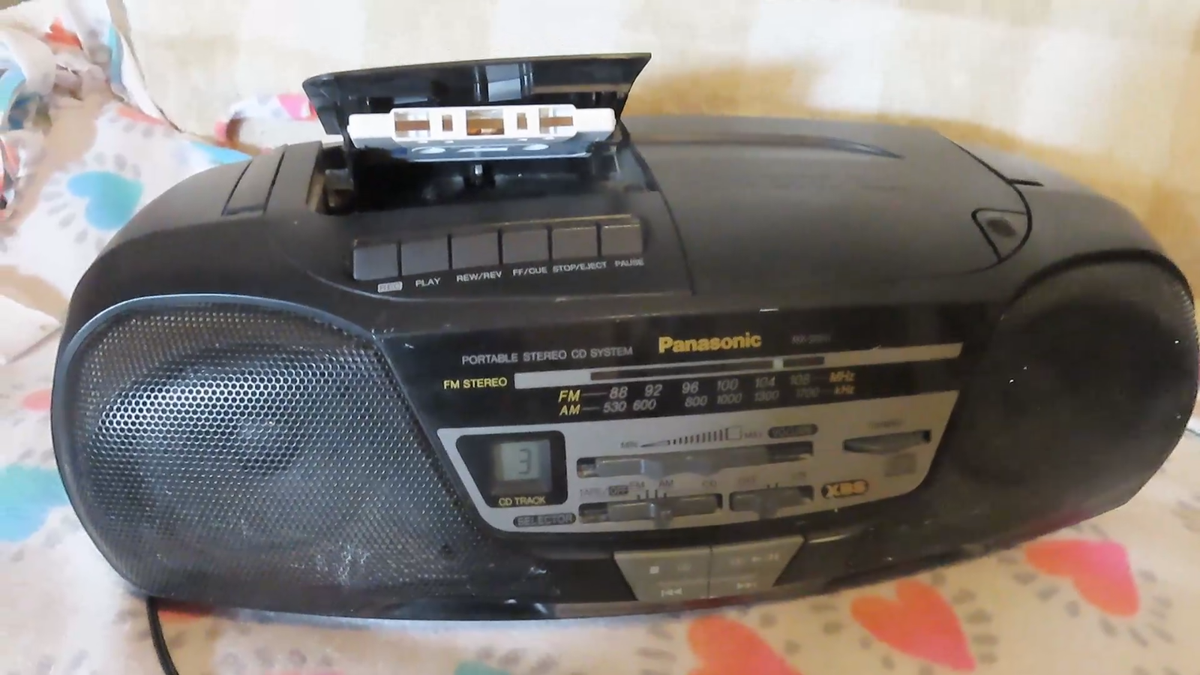 Vintage Panasonic RX-DS11 Boombox Stereo Radio CD Cassette Player 