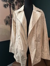 Chico  s Women  s Leopard Zipper Blazer Jacket Size 2 - 2X