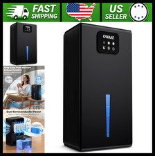 Quiet Dehumidifier for Home Bedroom Bathroom Basement 95oz Tank Black