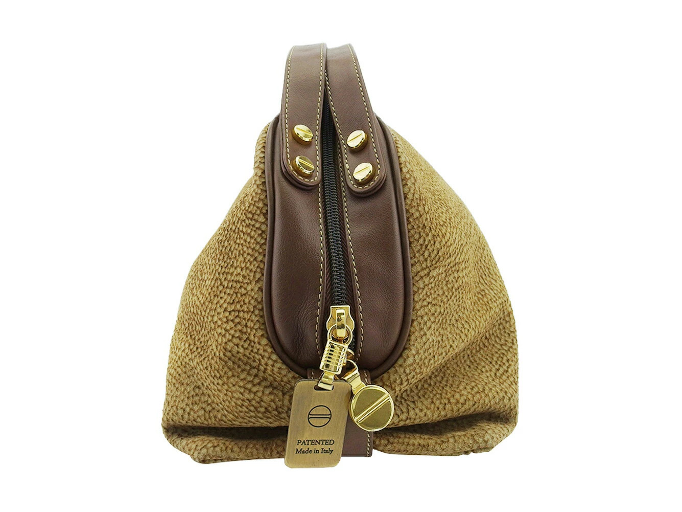 Borbonese Handbag with Wavy Pattern redwall tag B… - image 2