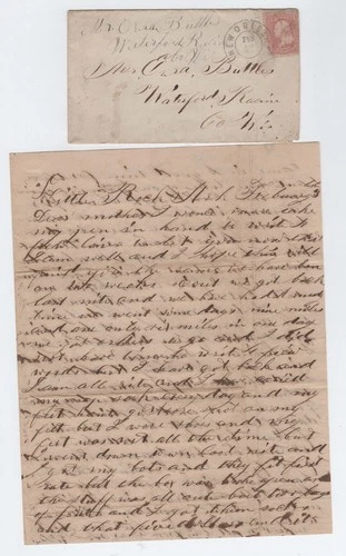 CIVIL WAR LETTER - 28th Wisconsin Vols - Death & March at Little Rock, Arkansas