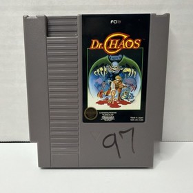 Dr. Chaos (Nintendo NES, 1988) CIB Complete In Box! W Game and Manual! Tested!