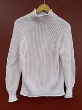 J Crew Rollneck Sweater XS Light Pink Cotton Pullover