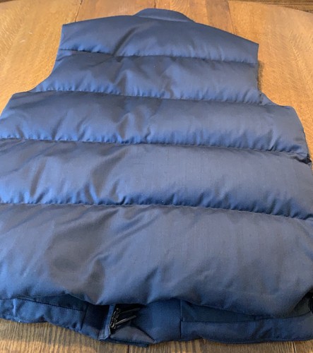 Ermenegildo Zenga Quilted Wool Navy Blue Down Vest Full zip 52R Italy 42 US - Picture 7 of 23