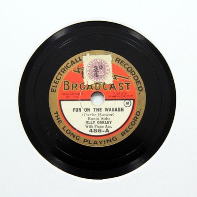 OLLY OAKLEY (Banjo Solo) ''Fun On The Wabash'' 1927 (EE+) 8'' BROADCAST 486 [78]