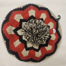 Hudson's Bay Company Canada Olympic Team Knitted RedBlack 100% Acrylic Beret OS 