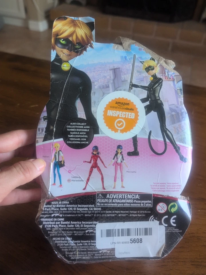 Figura de Acción Miraculous CAT NOIR 5.5" Muñeca BanDai Zag Heroez Nueva Dañada  Foto 4 de 4