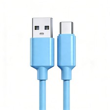 1 pc USB-TYPE-C BLUE Braided Fast Charging Data SYNC Charger Cable Cord