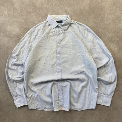 Chemise habillée Massimo Dutti homme 2XL motif géométrique boutonnée fine, bleu - Photo 1/4