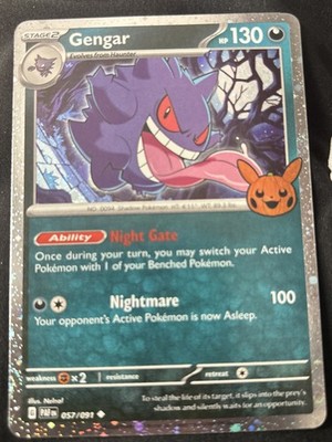 Pokémon Gengar Cosmos Holo 057/091 Trick or Trade Booster 2024 130HP Stage 2 Eng