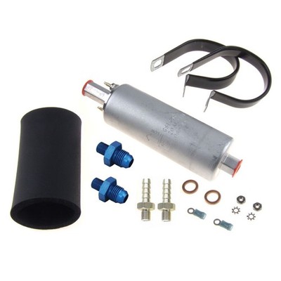 GENUINE WALBRO/TI Ext Inline Fuel Pump +6AN Fittings Installation Kit GSL393