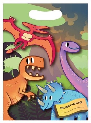 KLEINE DINOSAURIER GEBURTSTAG PARTYTÜTEN ~ RECYCELBAR BEUTE LECKERLI GESCHENK GOODY BAG