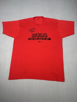 Vintage Budweiser shirt XL Well Be There Buds On The Line In 89  Single Stitch