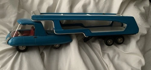 Marx Tin Car Transporter Truck Blue Vintage Made in Japan 17 Years & Up