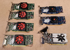 Lot of 7 Video Cards - Radeon 7470 1GB x4, Radeon 7450 1GB x2,  GeForce 210 1GB