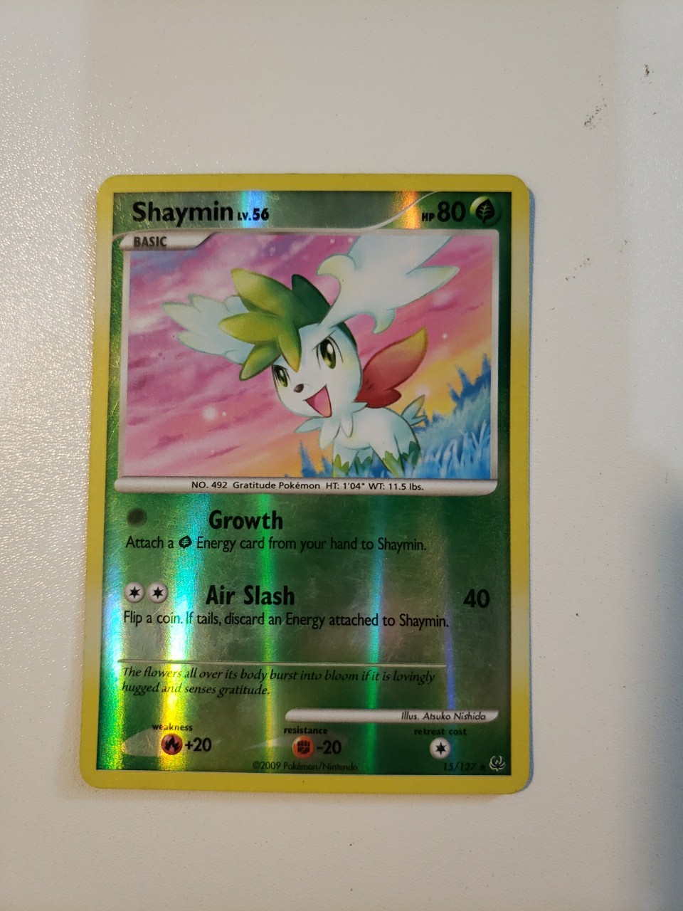 Shaymin - 15/127 - Pokemon Platinum (Base Set) Reverse Holo Rare LP