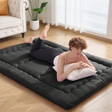 Japanese Floor Futon Mattress Queen, 4" Thicken Foldable Mattress Tatami 60"-80"