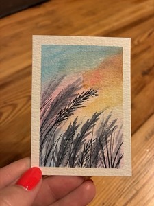 ACEO Hand-Painted Original Watercolor Painting Art Card (2.5 x 3.5 inches)