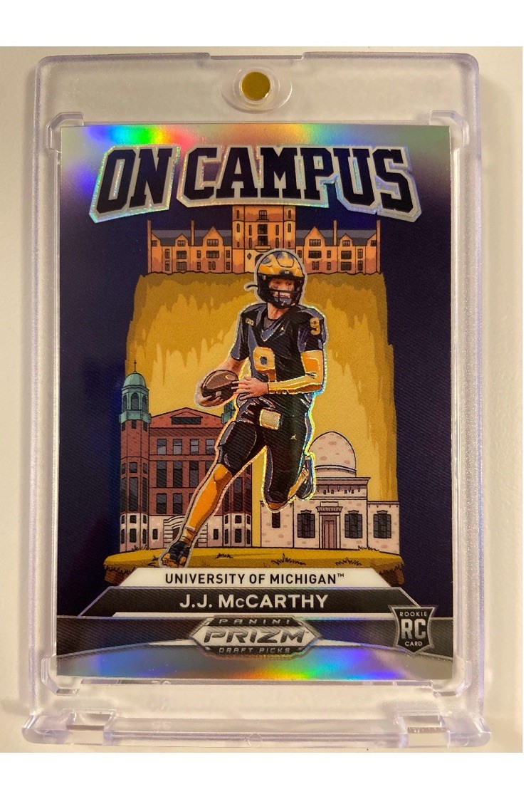 JJ MCCARTHY 2024 PANINI PRIZM DRAFT PICKS ON CAMPUS